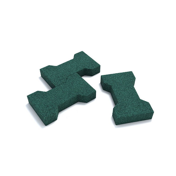 Резиновая плитка Катушка 225х135х40 зеленая