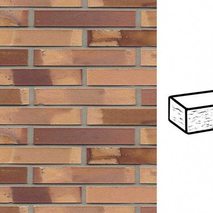 Кирпич клинкерный Muhr 08S Lachsrot Spezial рустик, 240х90х40 мм