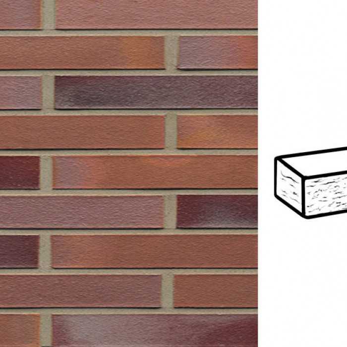 Кирпич клинкерный Muhr 14 Rotblau-bunt рустик, 290х90х40 мм